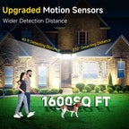 2 Pack Solar Lights Outdoor,156Led 2500LM Solar Flood Lights Waterproof,Mot
