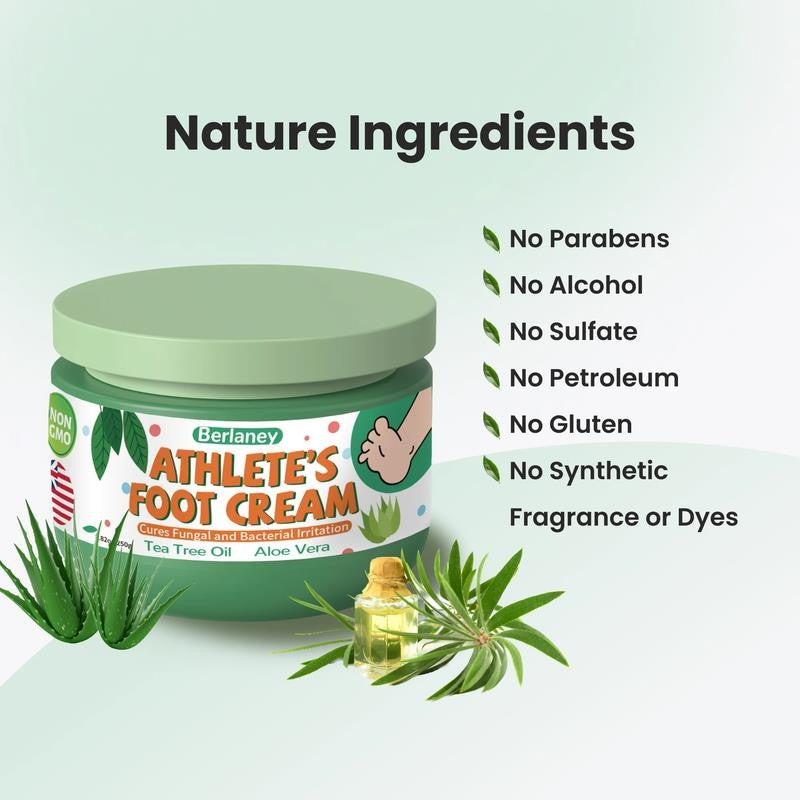 Athletes Foot Treatment Extra Strength - 8.82Oz Foot Cream with Tea Tree Oil & A