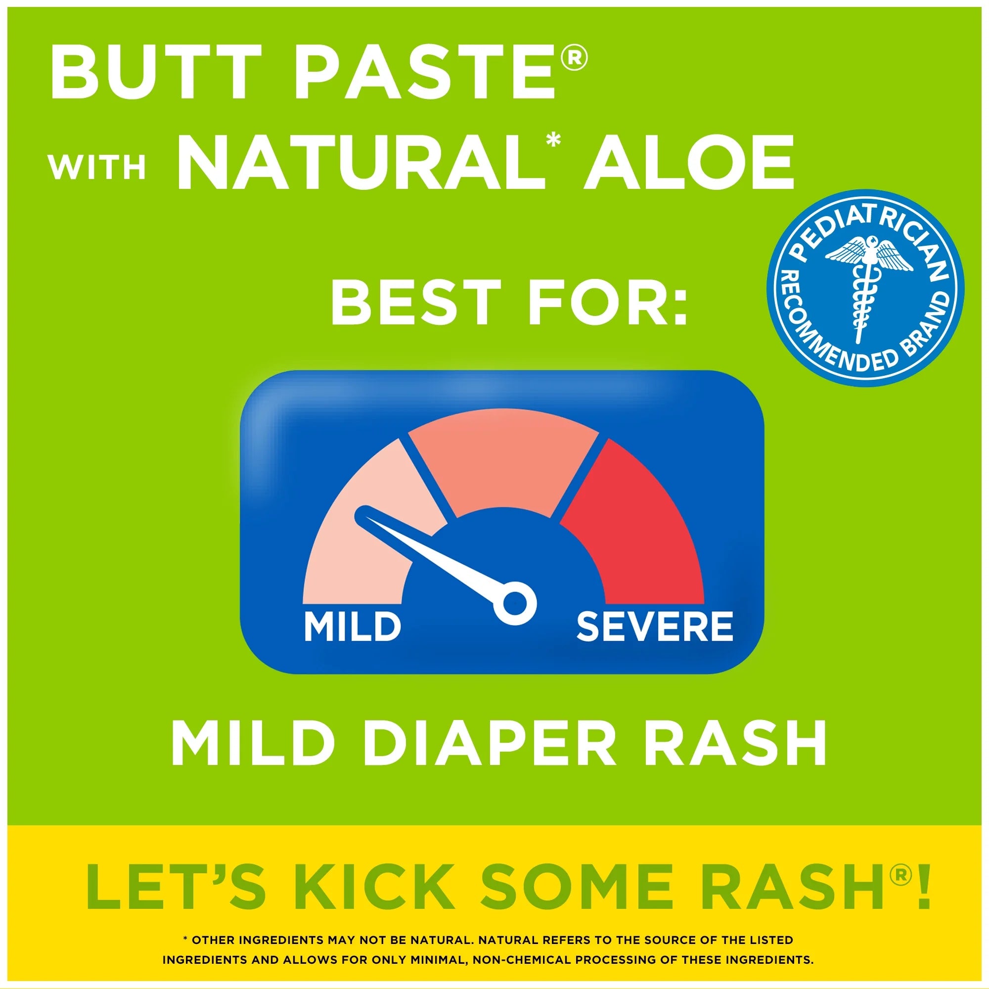 Boudreaux'S Butt Paste with Natural* Aloe Diaper Rash Cream, Ointment for Infant, 4 Oz Tube
