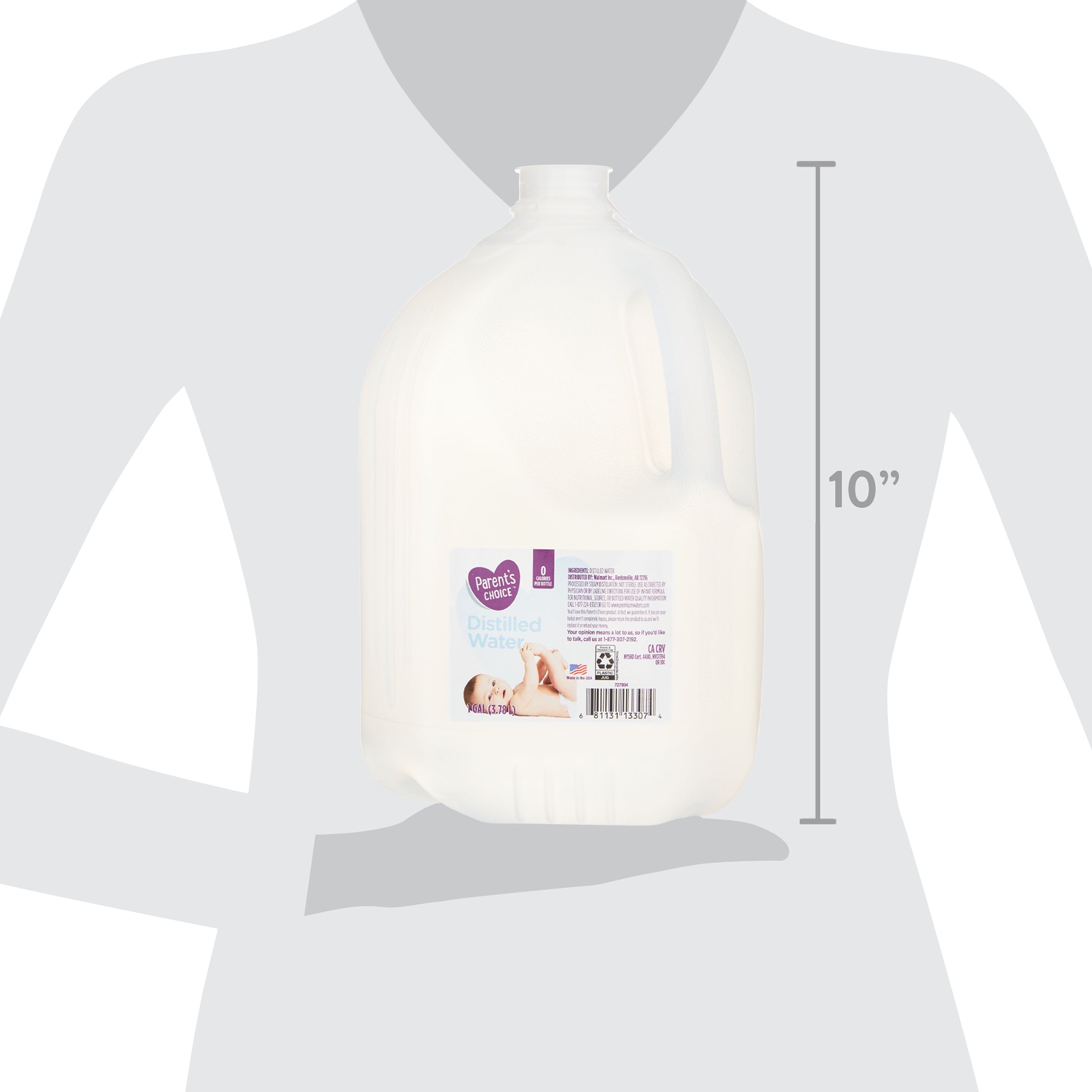 (6 Pack) Parent'S Choice Distilled Water, 1 Gallon
