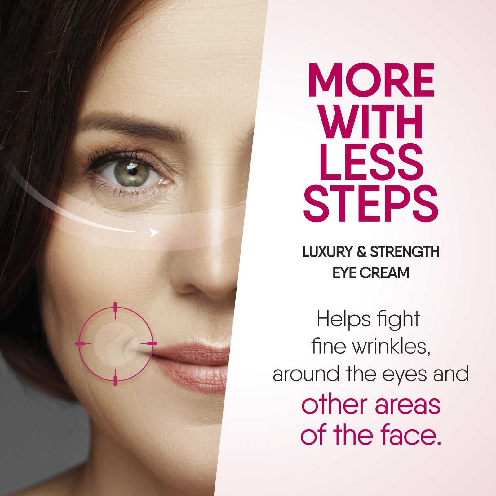 Eye Anti-Wrinkle Cream Antiaging for Face with Peptides and Micronized Vitamins
