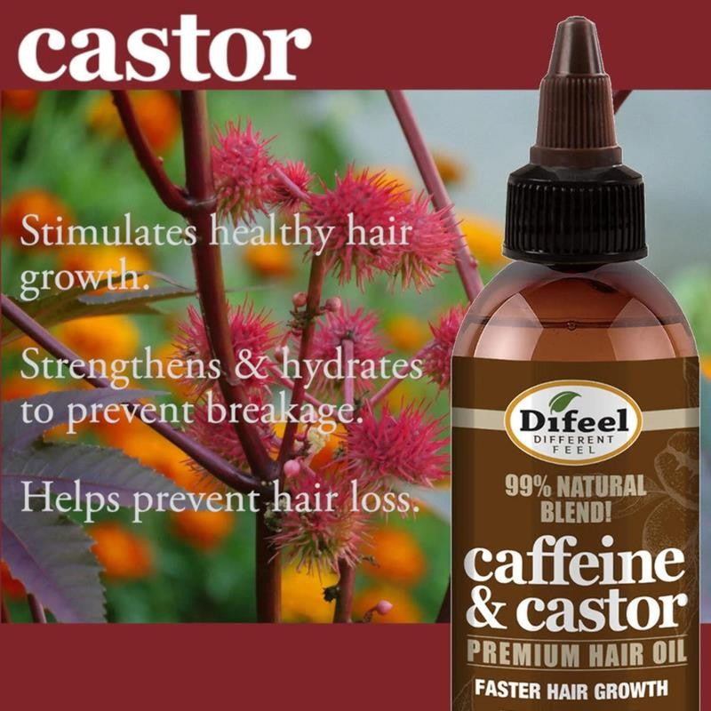 99% Premium Natural Hair Oil Blend- Caffeine & Castor Faster Hair Growth Hair Oi
