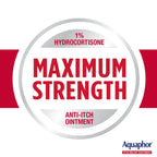 Aquaphor Itch Relief Ointment, 1% Hydrocortisone Anti-Itch Cream, Fast-Acting, 2 Oz