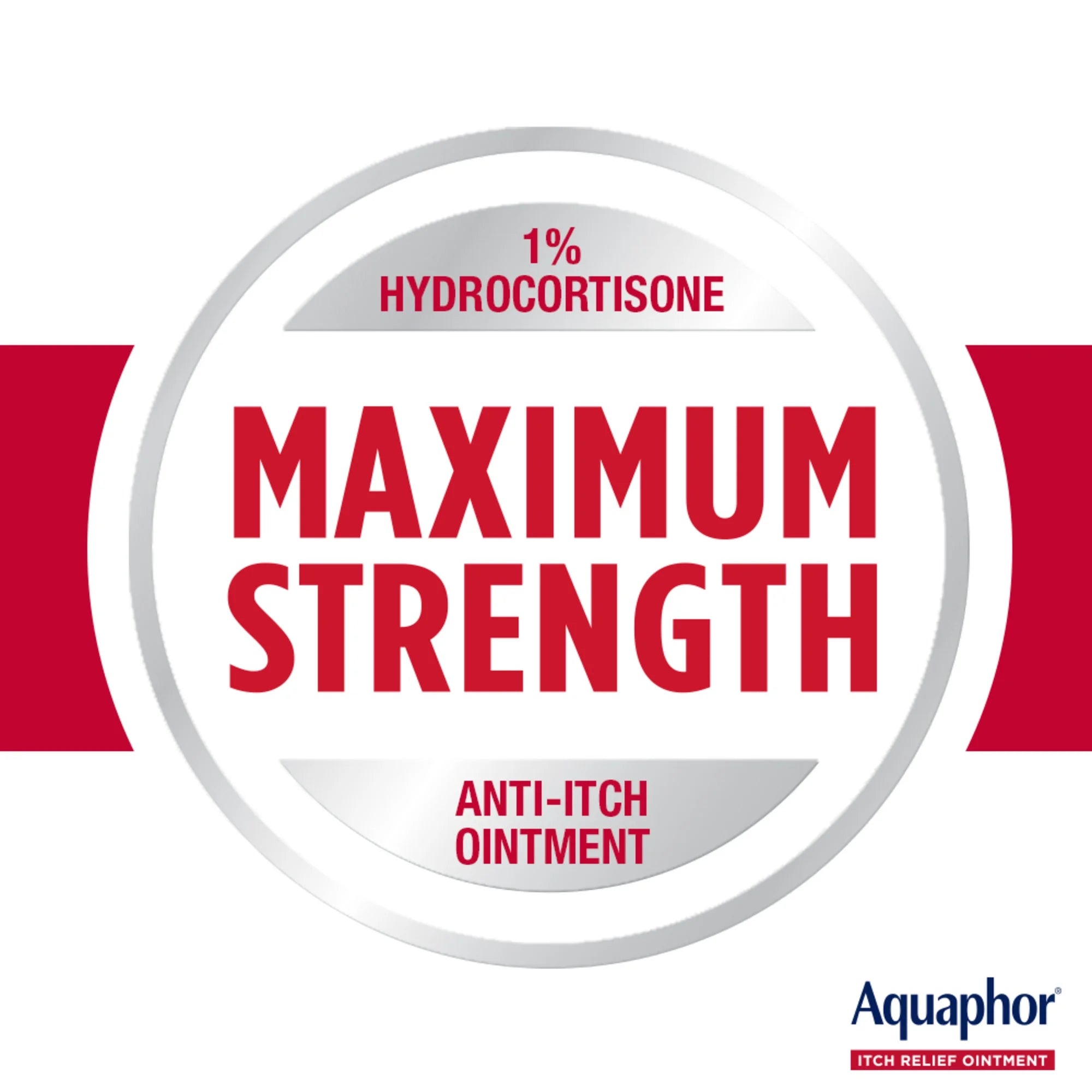 Aquaphor Itch Relief Ointment, 1% Hydrocortisone Anti-Itch Cream, Fast-Acting, 2 Oz
