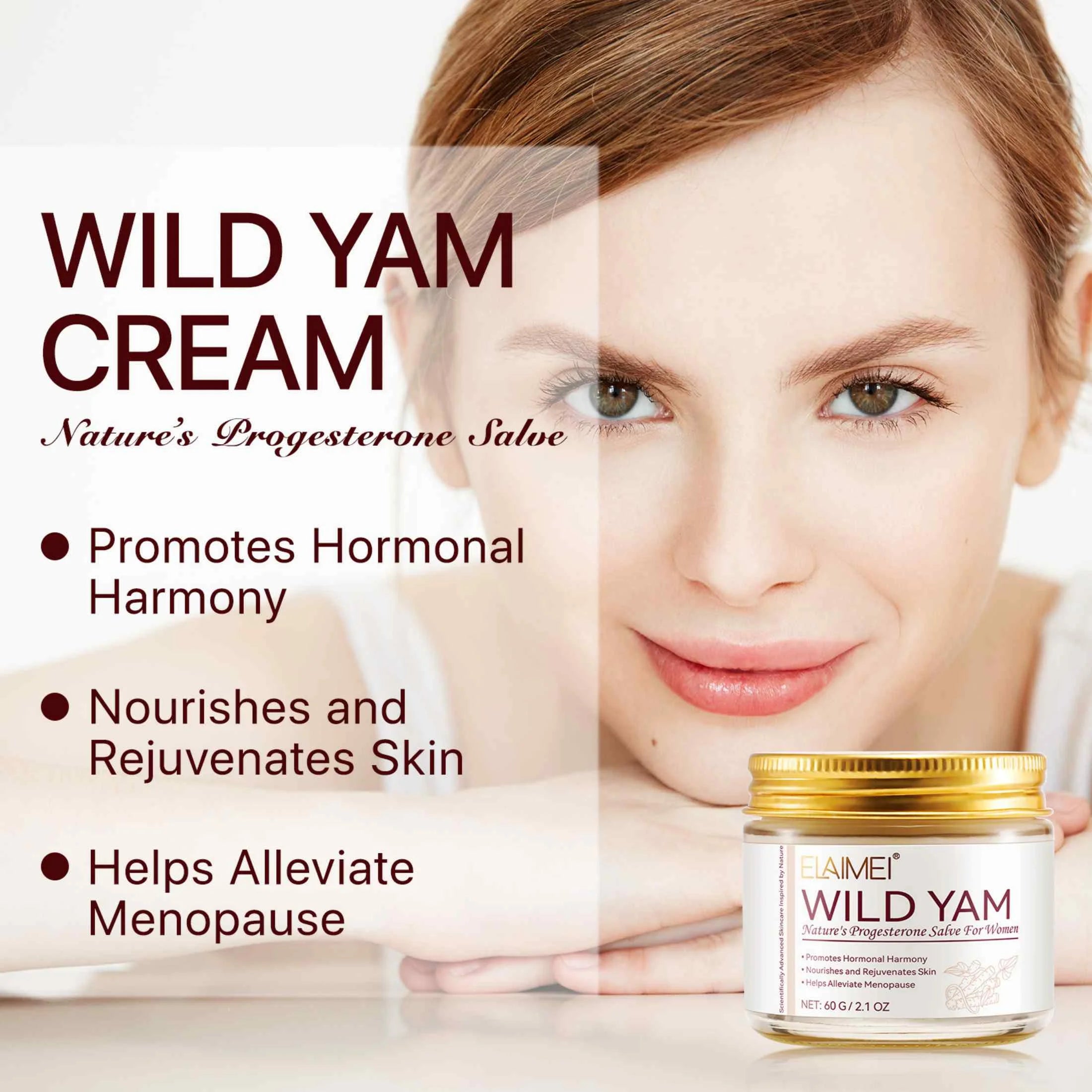 2-Pack Wild Yam Cream,All Natural Moisturization,Nourishes and Rejuvenates Skin,Skincare Products for Woman