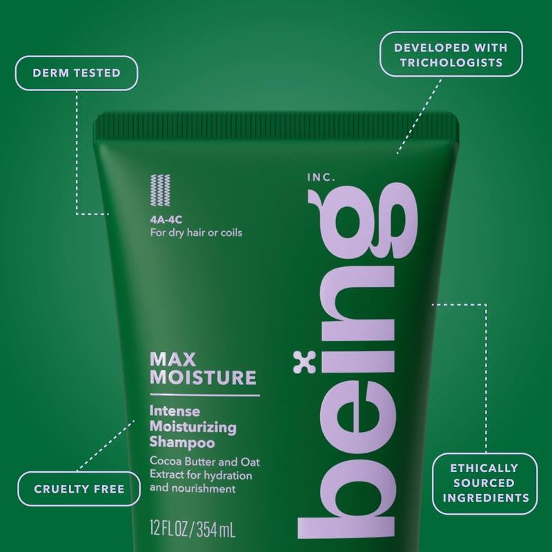 Being MAX MOISTURE Intense Moisturizing Shampoo with Cocoa Butter and Oat Extrac