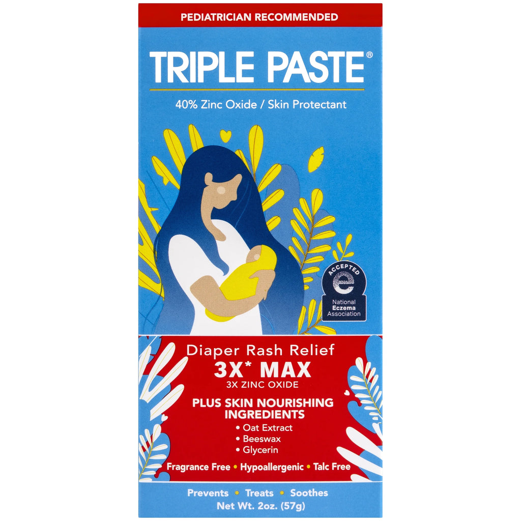 Triple Paste 3X Max Diaper Rash Ointment for Babies, 2 Oz