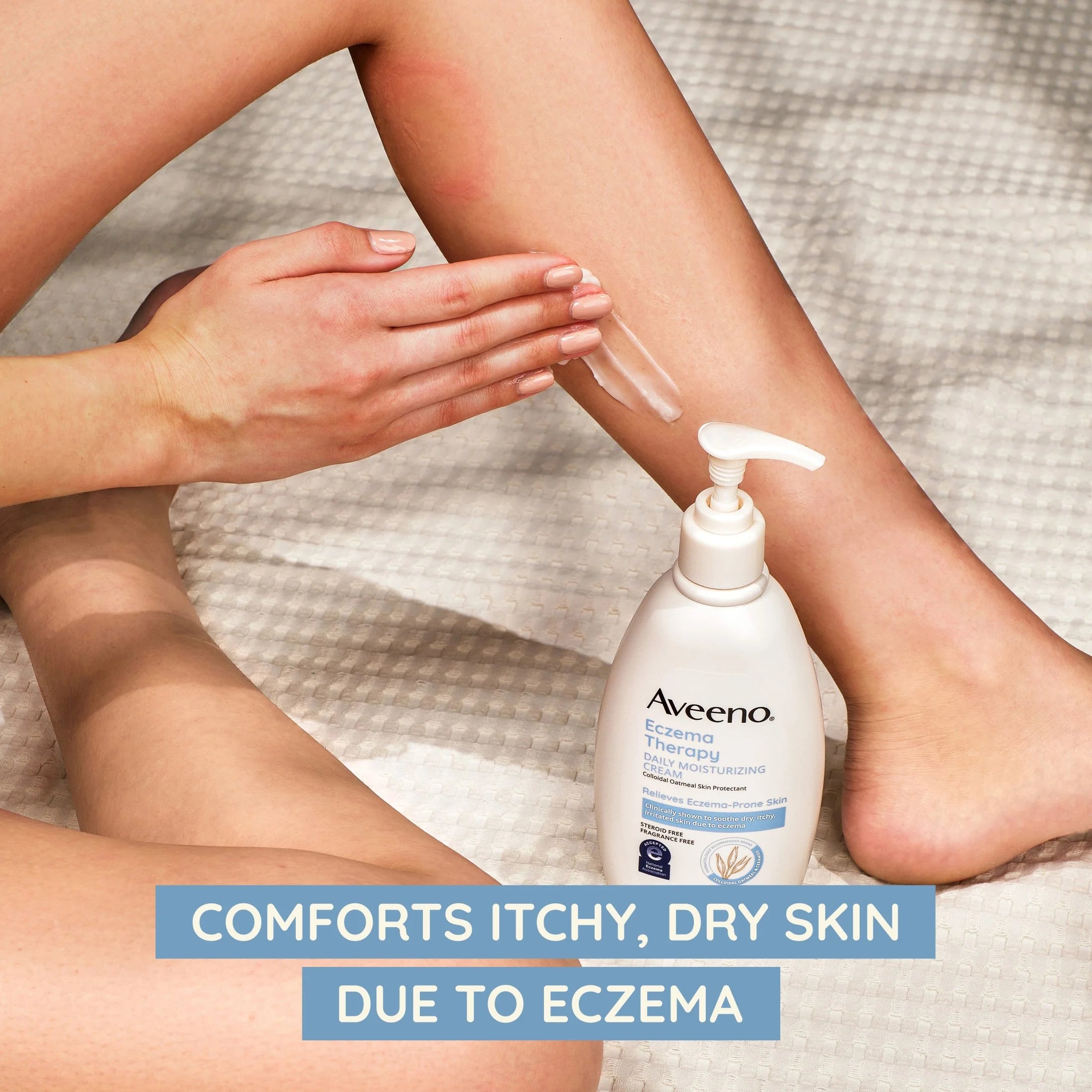 Aveeno Eczema Therapy Nighttime Itch Relief Balm, Fragrance-Free Eczema Cream, 11 Oz