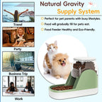 Automatic Dog Food Feeder Gravity Cat Food Dispenser Large Capacity Pet Self Fee