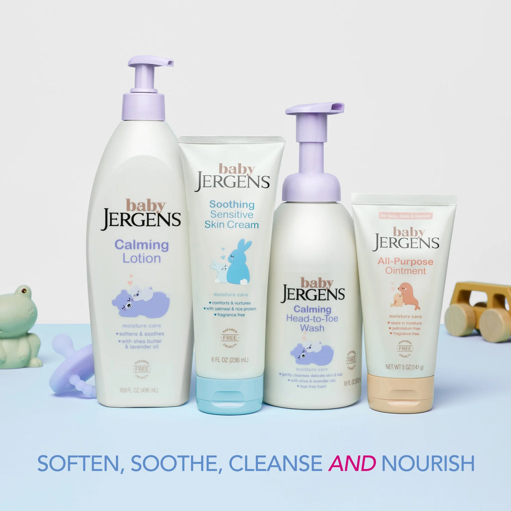 Baby Jergens All-Purpose Ointment, Plant-Based Moisturizers, Petrolatum Free & Pediatrician-Tested, 5 Oz