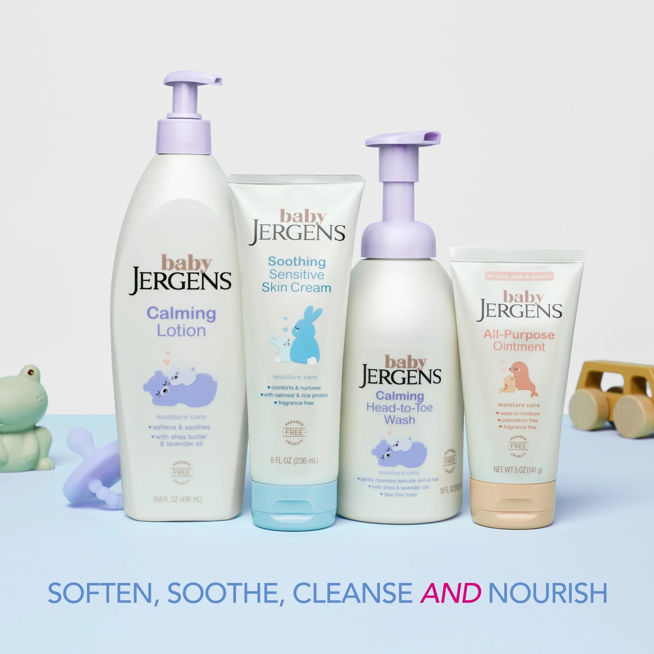 Baby Jergens All-Purpose Ointment, Plant-Based Moisturizers, Petrolatum Free & Pediatrician-Tested, 5 Oz