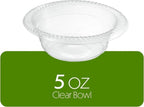 Clear Plastic Bowls 12 Oz Plastic Soup Bowls for Party, BBQ and Events, 80 Pack