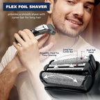 Bald N Shave Rechargeable Two Heads Rinseable T-Blade Trimmer for Men, 3023628