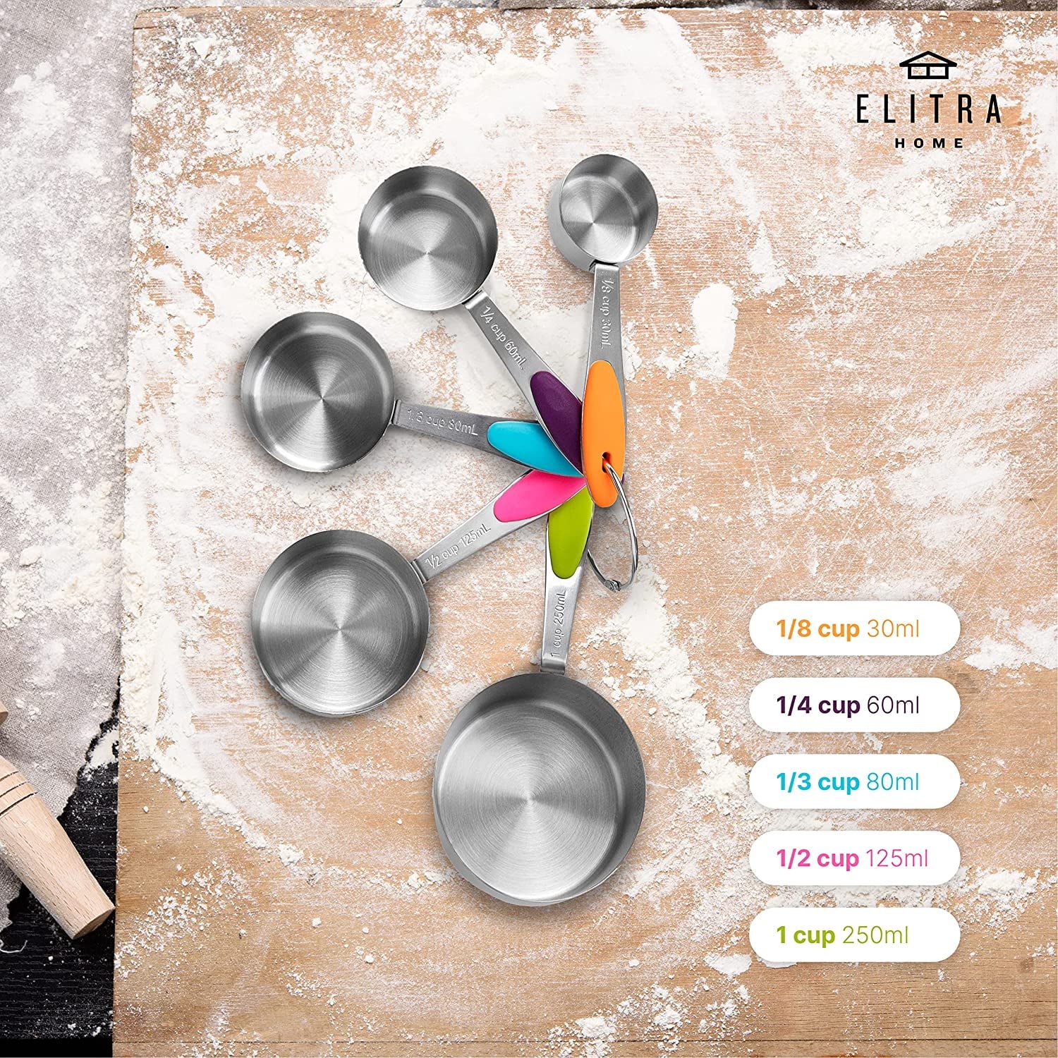 13 Pieces Measuring Cups and Spoons Set, Includes 10 Stainless Steel Measuring S
