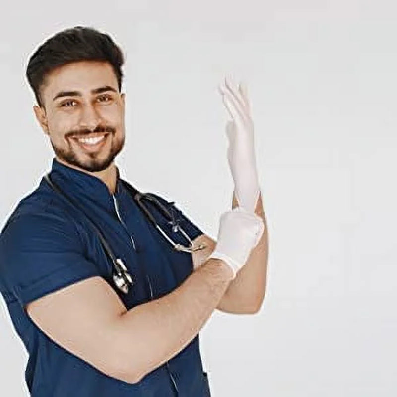 Extra Large Powder Free Exam Grade Stretch Vinyl Gloves Large Box of 100
