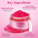(2 Pack)  Collagen Jelly Cream, Deep Moisturizer, Anti-Aging Hydrator, Clean Skincare, Boosts Elasticity, Skin Rejuvenation, 3.38 Fl Oz