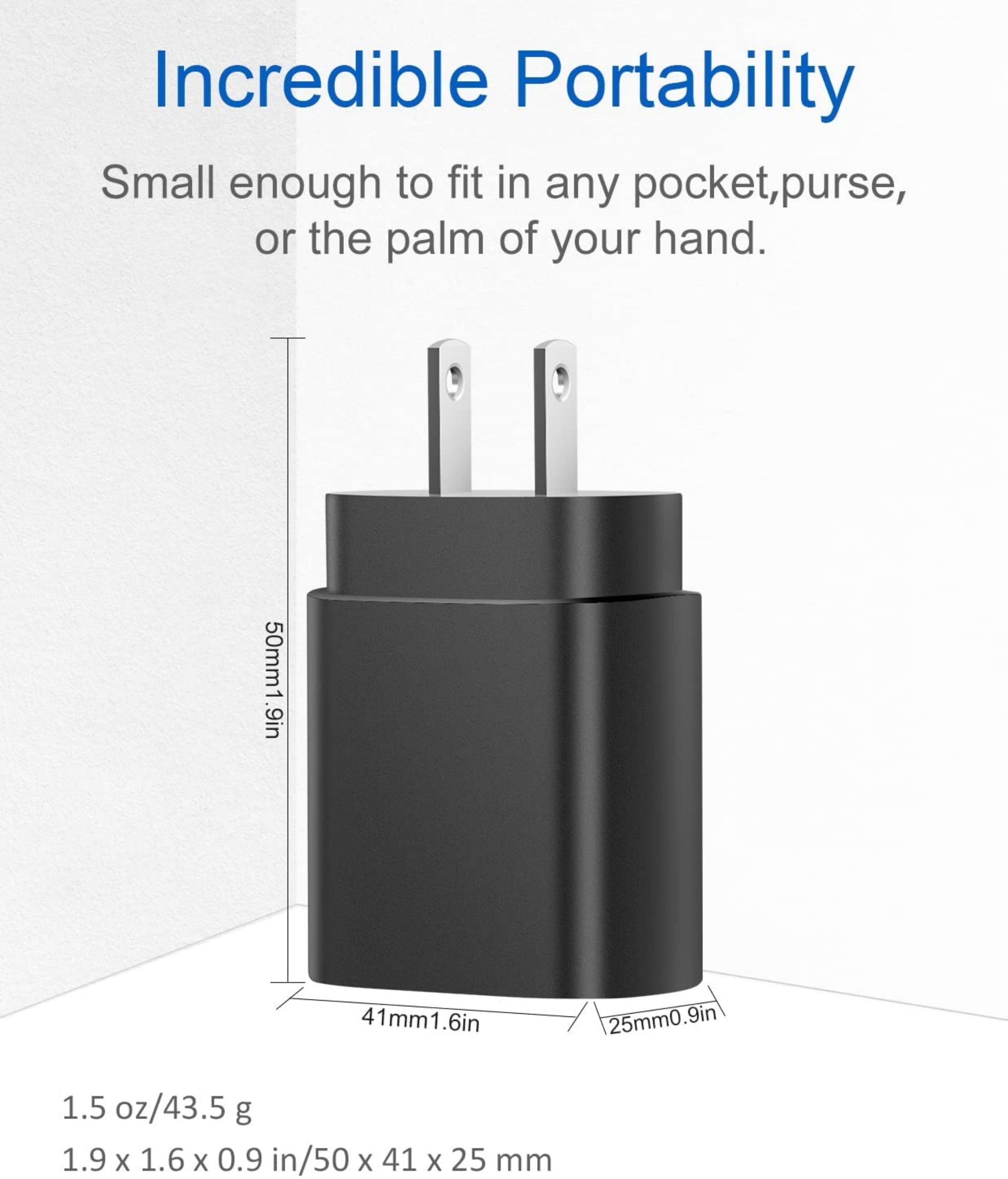USB C Super Fast Wall Charger-2-Pack 25W USB-C Fast Charger-6Ft Type C to Type C Cable for Samsung Galaxy S22/S22 Ultra/S22+/S21 Ultra/S21+/S21/S20 Ultra/Note 20 Ultra/Note 10+/Not 10