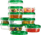8 Oz Twist Cap Meal Prep Containers Reusable Food Storage Containers with Lids,