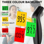 Dual Mode Infrared Thermometer, 1S Reading, 3 Colors Backlight, 25 Memories Reca