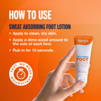 Sweat and Odor Control anti Sweat Foot Lotion for Sweaty Feet, 1.35 Oz