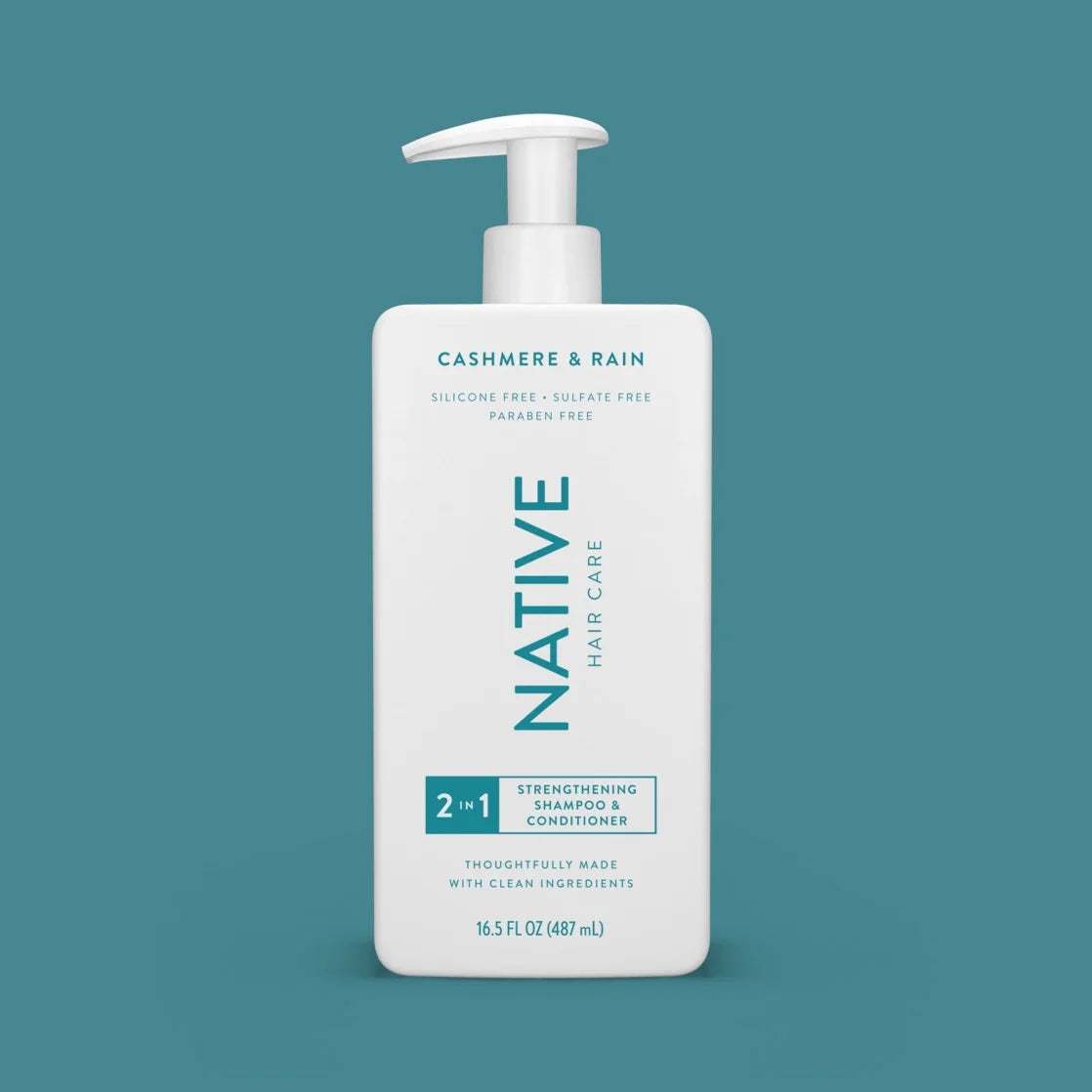 Native 2N1 Shampoo and Conditioner, Cashmere and Rain, Sulfate Free, 16.5 Fl Oz