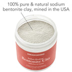 Bentonite Clay Powder for DIY Detox Body & Face Mask Pore Cleansing, (8.0 Oz) By