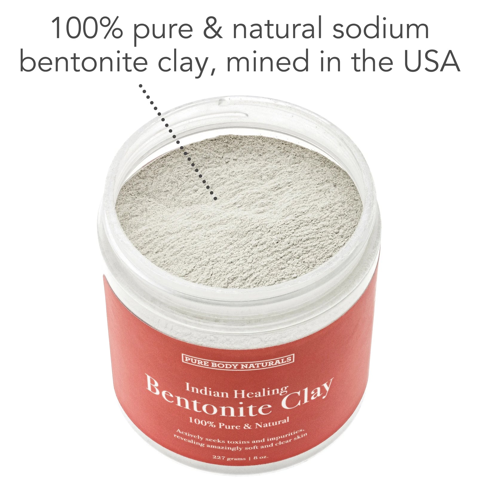 Bentonite Clay Powder for DIY Detox Body & Face Mask Pore Cleansing, (8.0 Oz) By