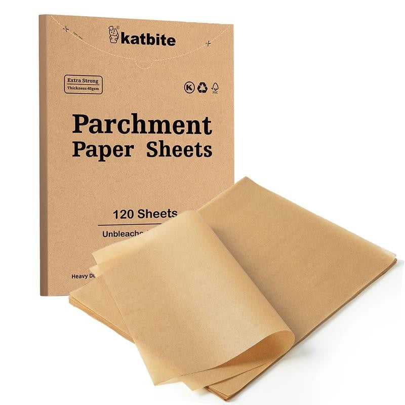 120Pcs 8X12 Inches Heavy Duty Parchment Paper Sheets for Baking