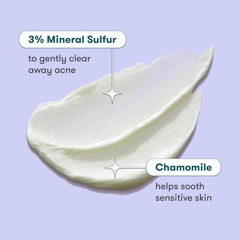 Clean Mineral Acne Cleanser, Sulfur Acne Treatment Face Wash, Dermatologist Deve
