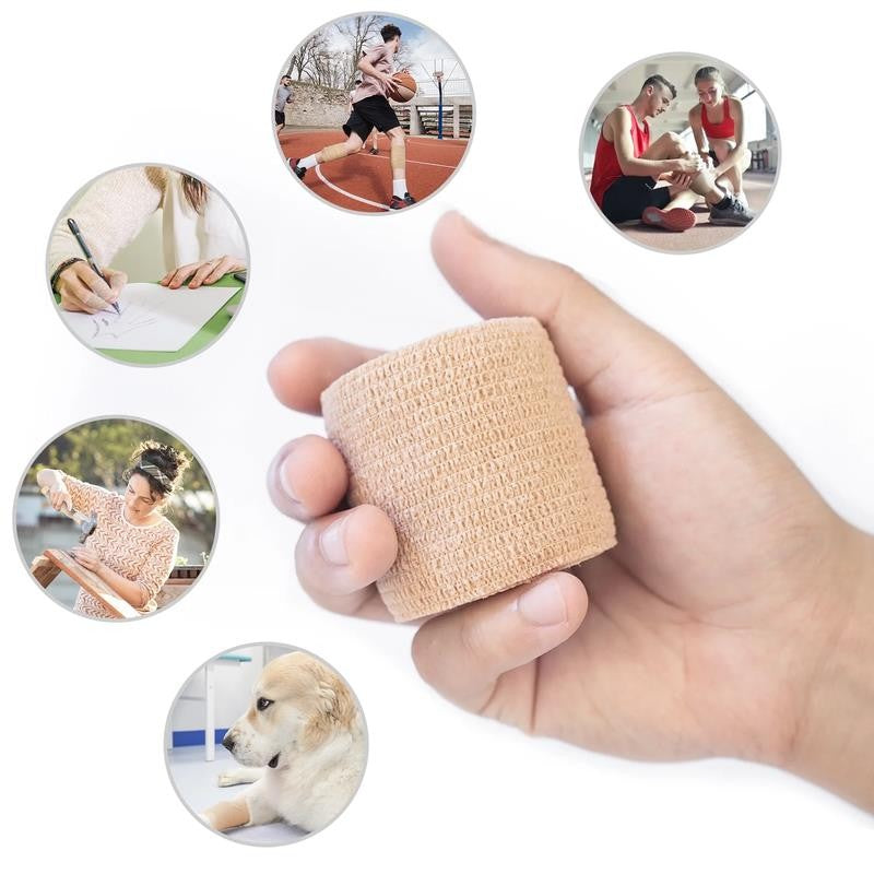 (2 Pack) 12 Pack Adhesive Bandages, Athletic Tape 2 Inches X 5 Yards, Sports Ta