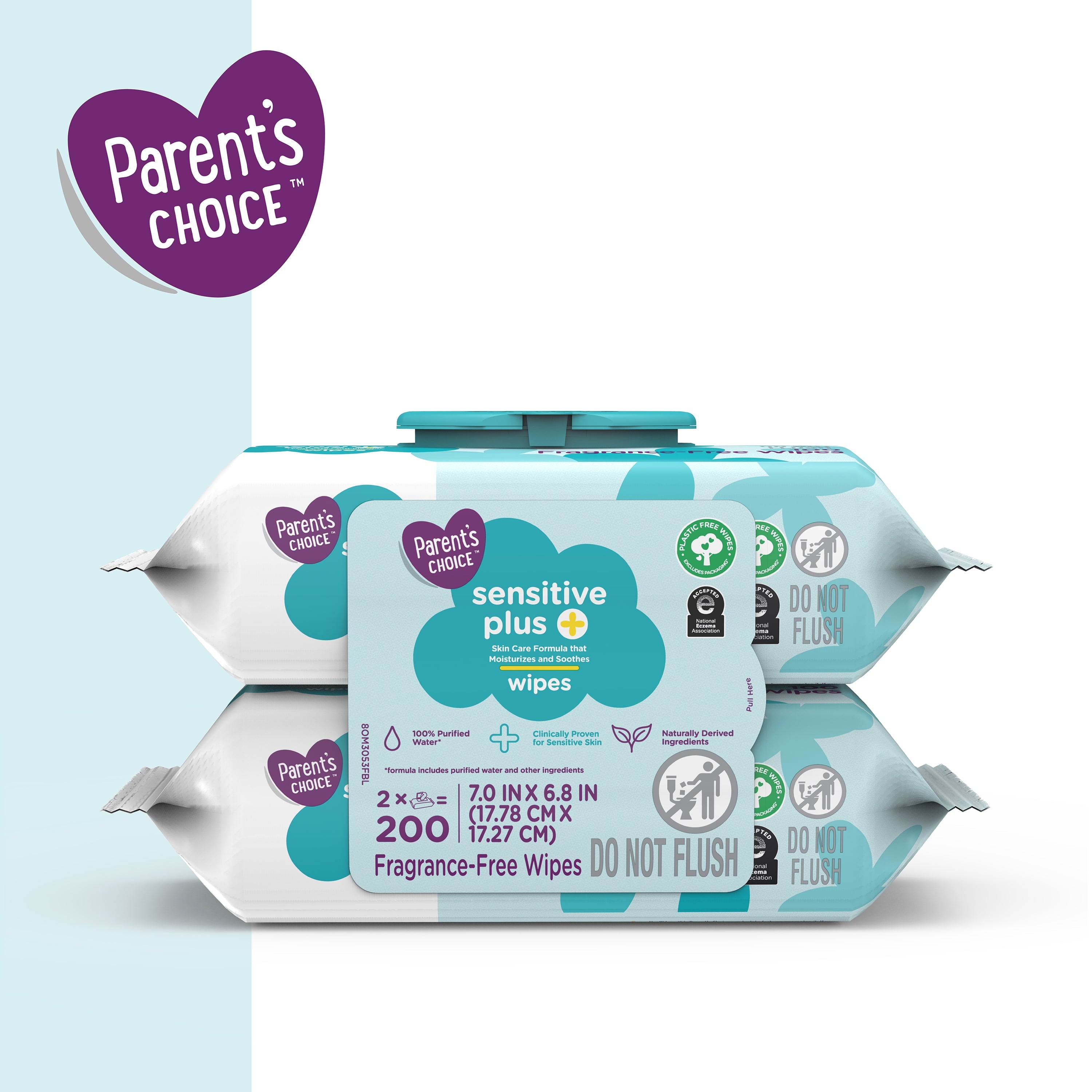 Parent'S Choice Sensitive plus Baby Wipes 200Ct