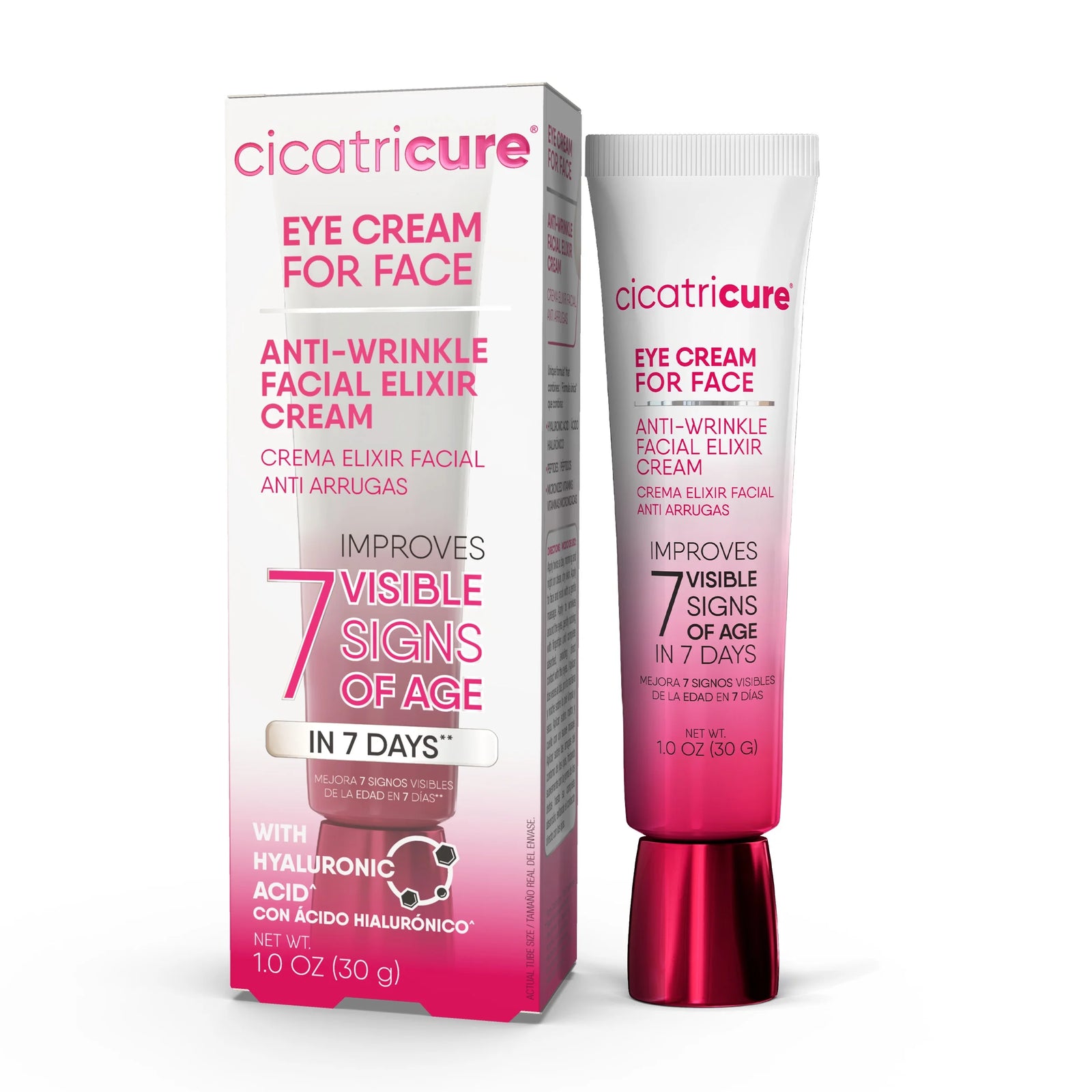 Eye Anti-Wrinkle Cream Antiaging for Face with Peptides and Micronized Vitamins