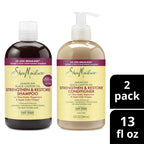 Sheamoisture Jamaican Black Castor Oil Strengthen & Restore Shampoo and Conditioner Set, 13 Oz 2 Count
