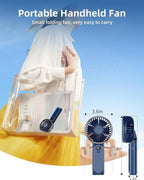 Frsara Portable Handheld Mini Fan, Neck Fan, 4000Mah Desk Fan, 180° Adjustable,