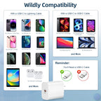 Bkayp Iphone Charger [Apple Mfi Certified] 20W PD USB C Wall Charger with 6Ft Fast Charging Cable Compatible with Iphone 14/13/12/11 White