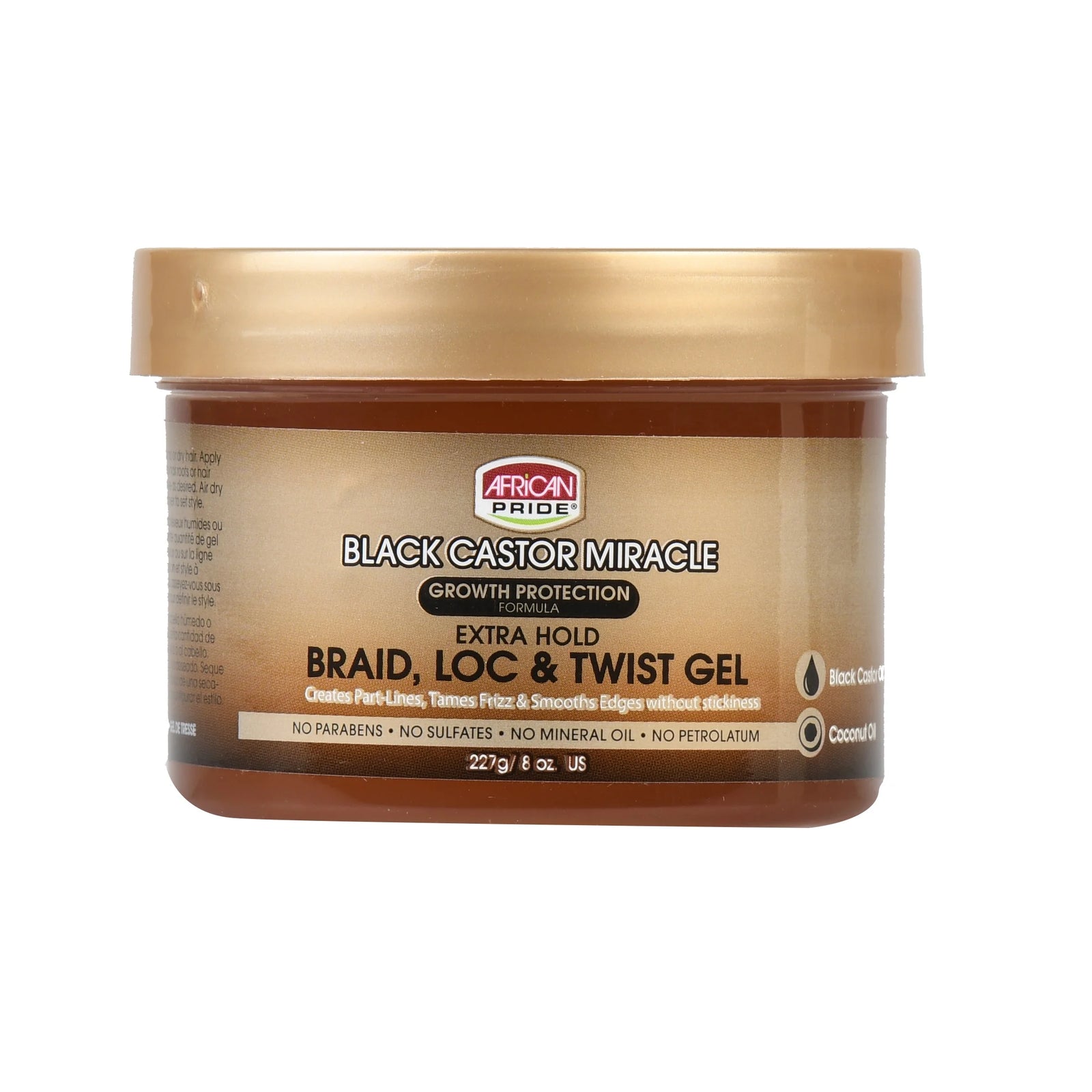 Black Castor Miracle 8 Oz. Extra Hold Braid, Loc, & Twist Gel