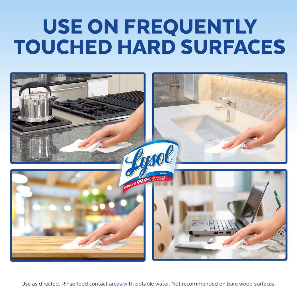Lysol® Disinfecting Wipes - (1 Lemon + 1 Brand New Day Mango & Hibiscus + 1 Crisp Linen) 4/(3X35) Count