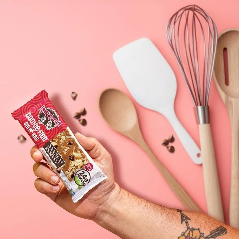 Cookie-Fied Big Bar Chocolate Chip Cookie Dough, Plant-Based Protein Bar, Gluten