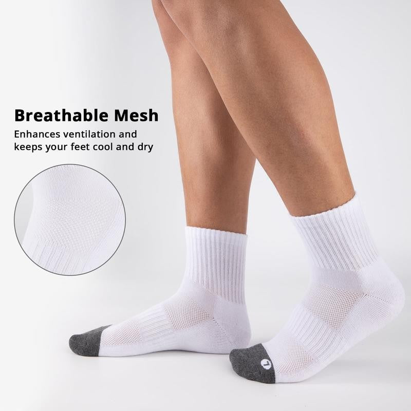 12 Pack Mens Ankle Socks Low Cut Cushioned Athletic Performance Breathable Socks