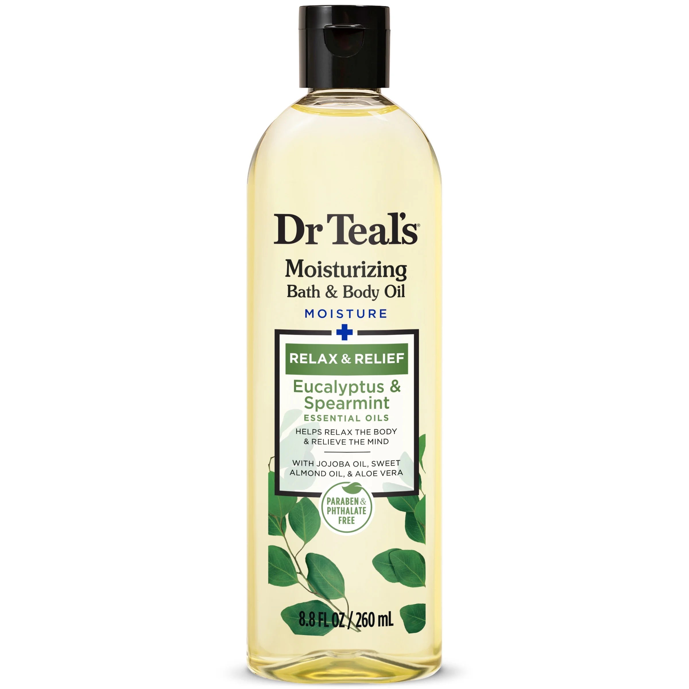 (3 Pack) Dr Teal'S Bath & Body Oil, Moisture + Rejuvenating Eucalyptus & Spearmint Essential Oils, 8.8 Fl Oz.