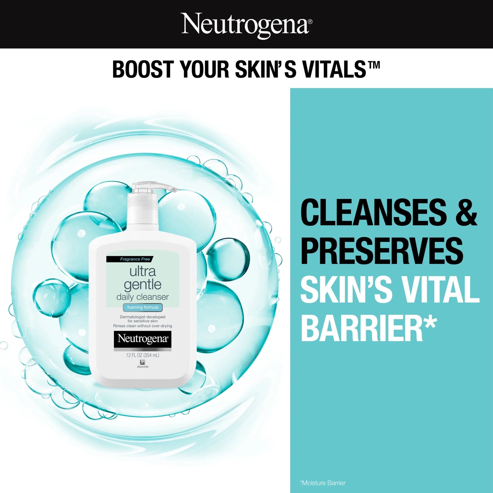 Fragrance Free Ultra Gentle Foaming Face Wash, 12 Fl. Oz