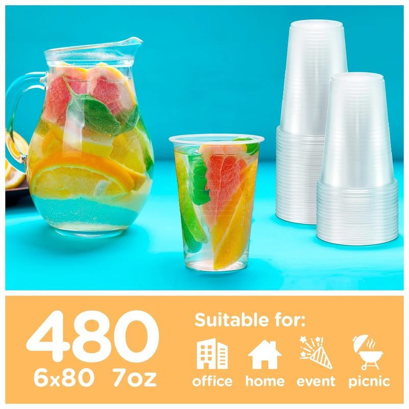 480 Pack 9 Oz Clear Plastic Drinking Cups