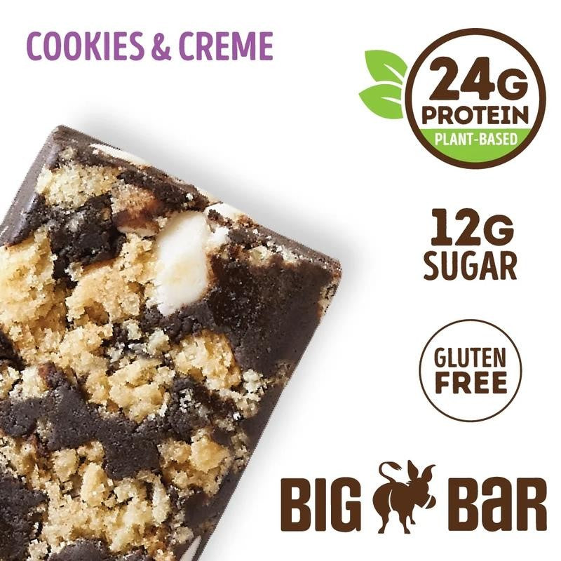 Cookie-Fied Big Bar Cookies & Creme, Plant-Based Protein Bar, Gluten-Free, Vegan