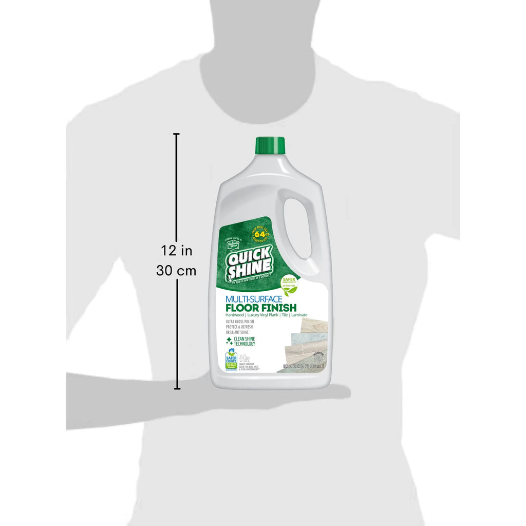 Quick Shine Multi-Surface Floor Finish, Pfas-Free Formula, All Purpose Household Floor Polish, 64 Oz
