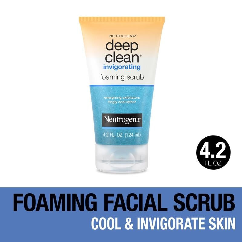 Deep Clean Invigorating Foaming Gel Face Scrub, 4.2 Fl. Oz