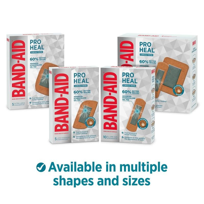 Brand Assorted Pro Heal Bandages, Hydrocolloid Pad, 15 Count