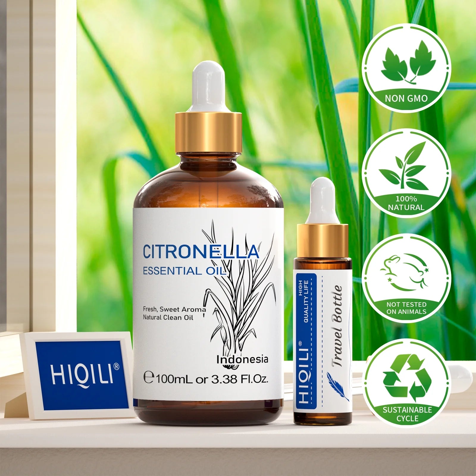 Citronella Essential Oil, 100Ml Pure Nature Undiluted for Diffuser, Humidifier,