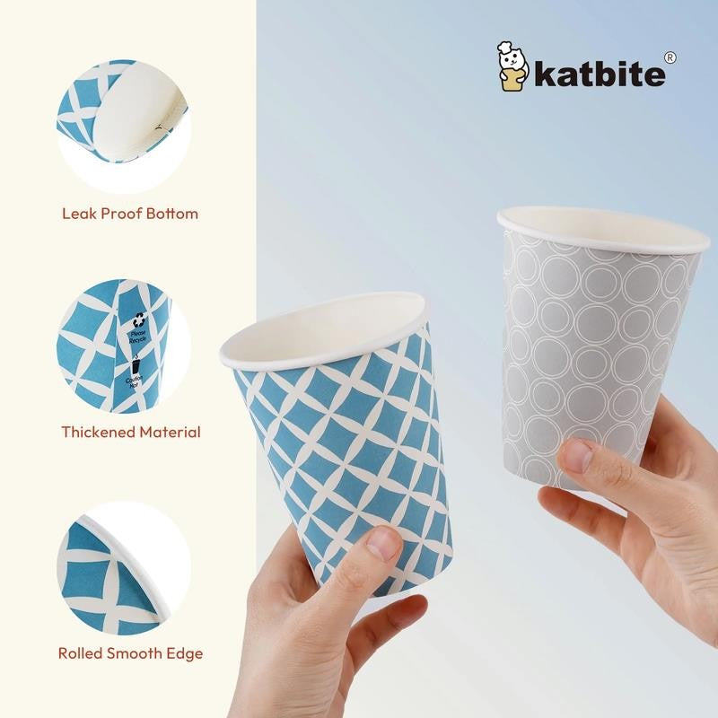 Disposable Paper Cups Eco-Friendly Biodegradable- Large 12 Oz, 28 Count
