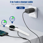 2 In1 Samsung Watch Charger,25W USB C Fast Charger Compatible with Galaxy Watch 7/6/6 Classic/5 Pro/5/4 /4 Classic/3/Active2/1 and Galaxys24/S23 /S22/21/20 Note/Z Fold 6(6Ft)