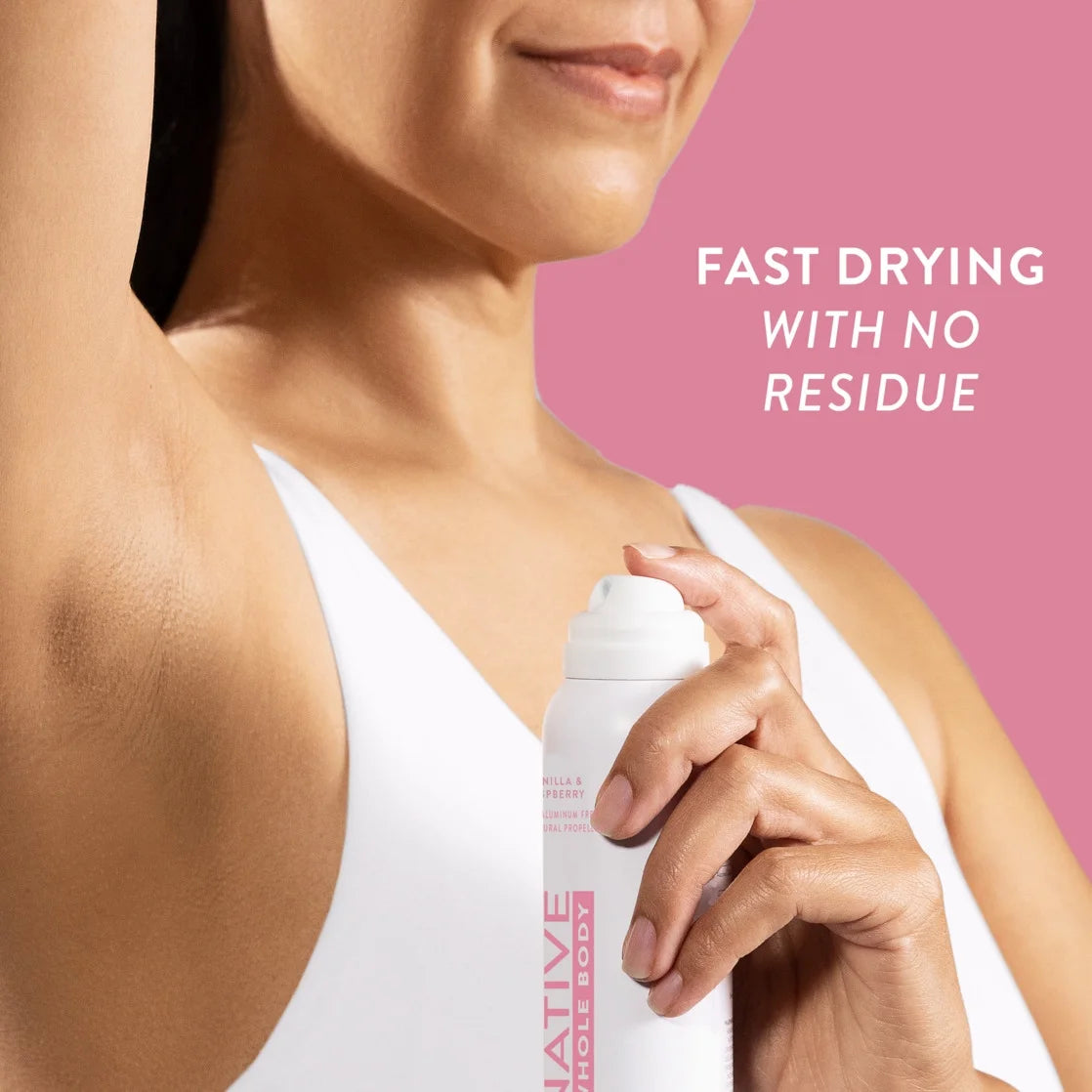 Native Vanilla & Raspberry Whole Body Deodorant Spray 3.5Oz
